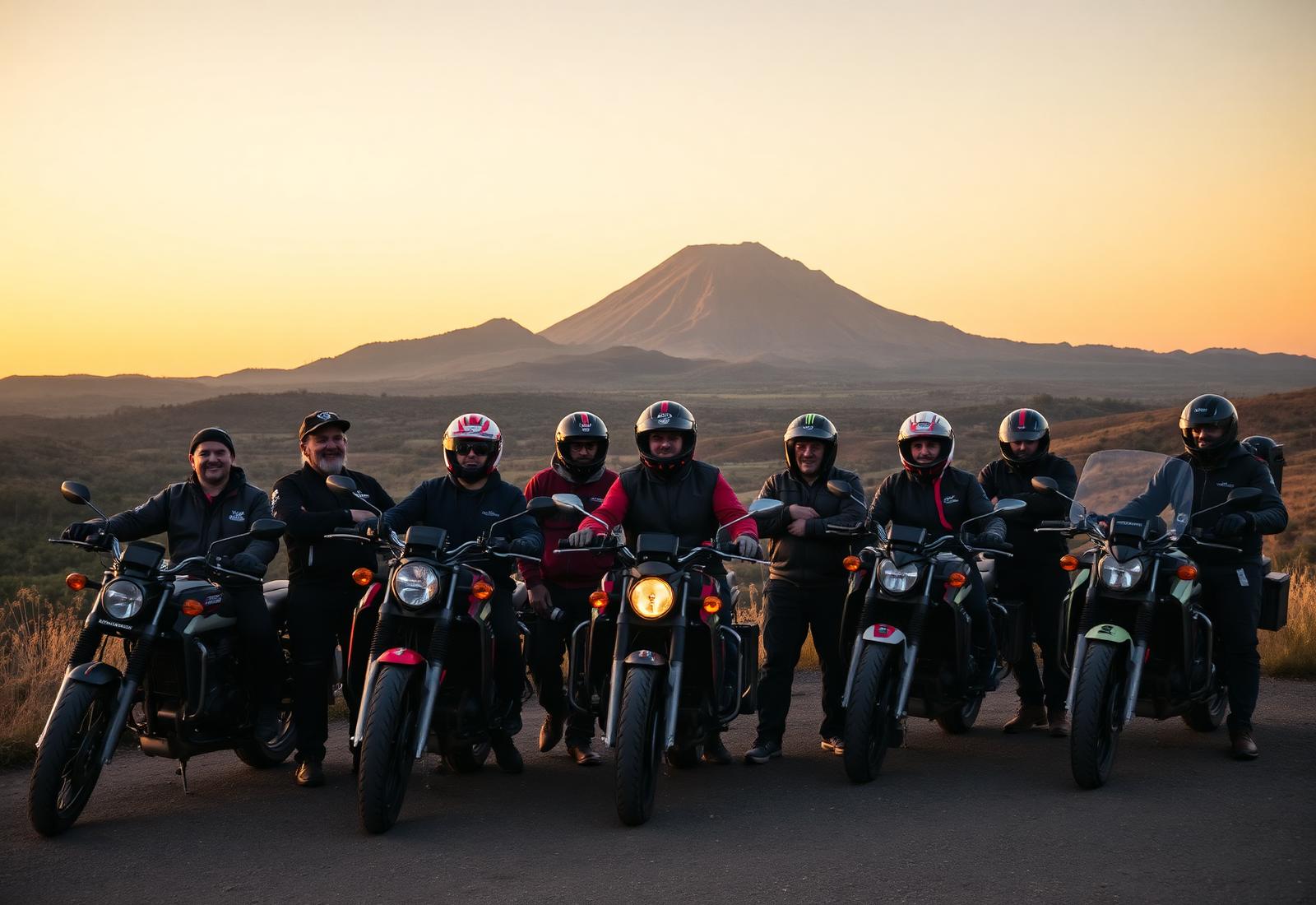 Groupe de motards dans l'Aube
